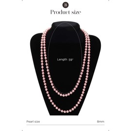 BABEYOND® Art Deco Fashion Faux Pearls Flapper Beads Cluster Long Pearl Necklace 59 inch