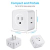 Multi Plug Outlet Extender, FiiMan 5 Outlet Splitter Wall Adapter,