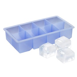 Lurch Eiswürfelbereiter Würfel für 8 Eiswürfel (5 x 5 cm), 100% BPA-freies Premium-Platin-Silikon, Blau