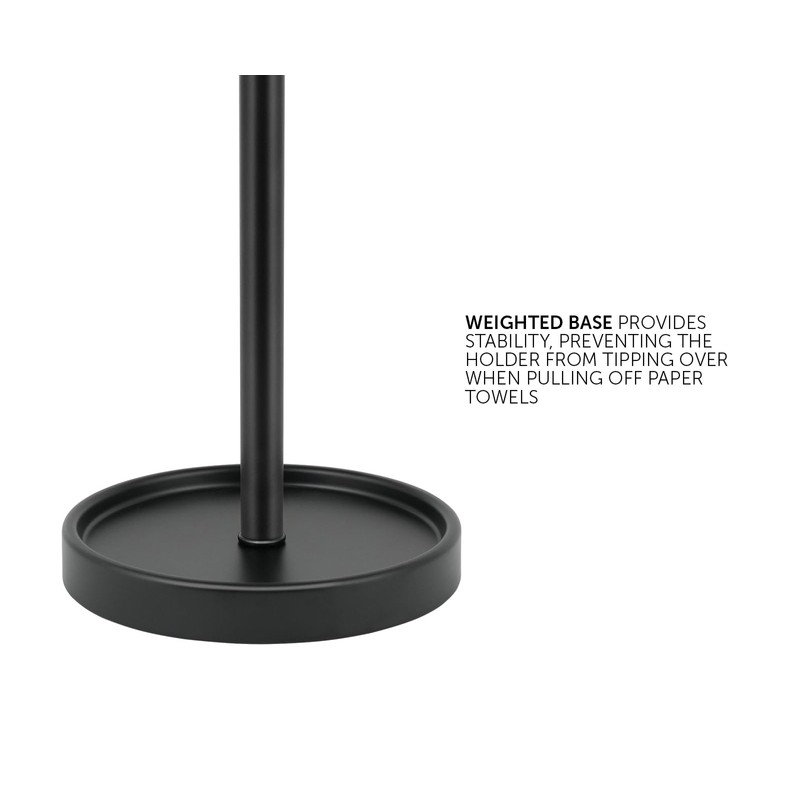 Ivilon Countertop Paper Towel Holder - Modern Tapered End Cap