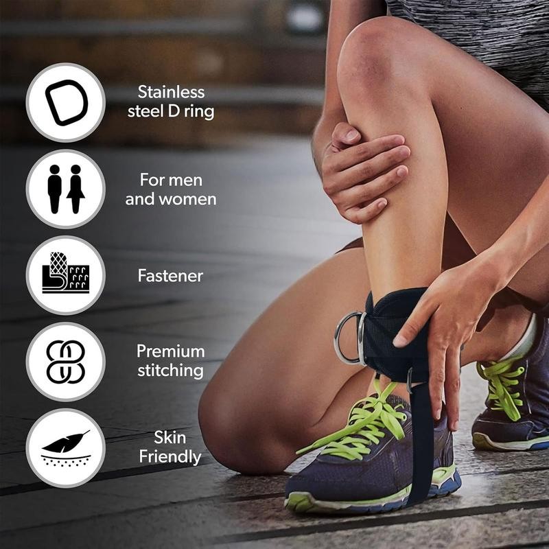 Ankle Straps for Cable Machines Kickbacks - Adjustable Ankle Cable