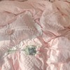 Soft Bedding Set with Lace Decoration Skin Friendly Brushed Fabric