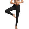 YOAKUKA Yoga Ribbed Leggings for Women High Waisted Tummy Control
