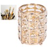 Crystal Makeup Brush Holder European Style Rounded Crystal Glass Cosmetic