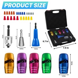 QCWQMYL Wire Stripper for Drill, 6/8/10/12/14 AWG Wire Twister Tool for Drill, 2024 Upgrade Improve Drill Wire Stripper, Portable Electric Wire Stripper Tool, Wire Nut Twister Electrical Tools Set