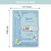 NectaRoy Lockable Diary, PU Leather Password Notebook Agenda(Butterfly decor), B6