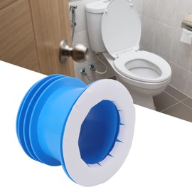 Fdit Toilet Sealing Ring, Thick Rubber Sealing Bowl, Odour Resistant, Leak-Proof, Wax-Free, Fits Any Drain, Easy Installation (Blue)