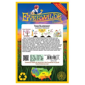 Everwilde Farms - 50 Texas Bluebonnet Native Wildflower Seeds - Gold Vault Jumbo Seed Packet