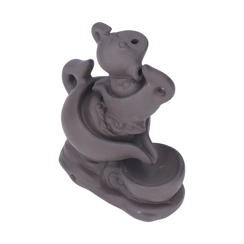 Insence Waterwall Antique Purple Sand Auspicious Cloud Teapot Backflow Sandalwood
