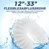 DRELD Flexible Freestanding Bathtub Drain Set Flat Profile P Drain