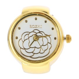 SHOWERORO Elegant Epiphyllum Finger Watch Fashionable Ring Watch Perfect for Women