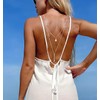 Pearl Backdrop Necklace for Backless Dress Back Necklace Bridal Long