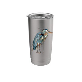 Great Blue Heron Stained Glass Stainless Steel Insulated Tumbler