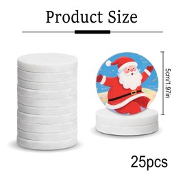 Jicyor Pack of 25 Stones for Painting, 5 cm Flat Stones for Painting, Stones for Painting, Flat White Stones for the Garden, Can Be Decorated