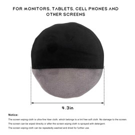 MUQIDA Car Screen Cleaner, Square Microfiber Cloth Non-Scratch Auto Touchscreen Cleaning Wipes, Foldable Touch Screen Pad Universal Cleaning Tool for Vehicle Dashboard Display (Round)