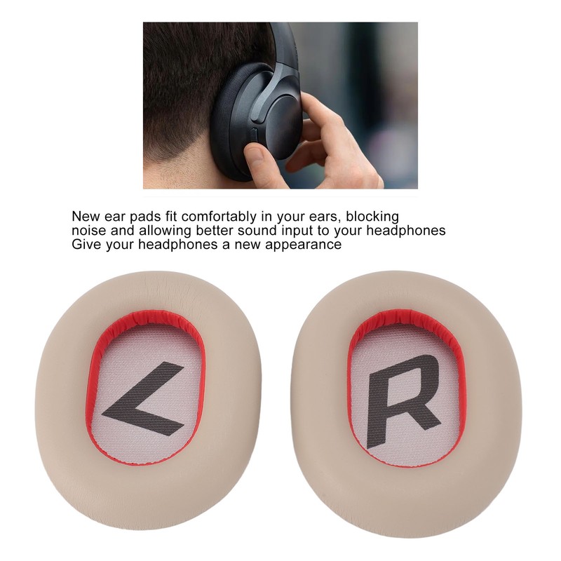 Replacement Ear Pads Soft Protein Leather Replaced Earpads Cushions for