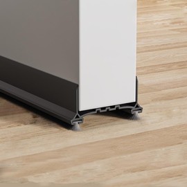 COEKI Türdichtung Dichtungsband für Türen Weiß, Türdichtung mit Doppelseitigen Bürste, Zugluftstopper für Türen Selbstklebend Türdichtung unten Zuschneidbare