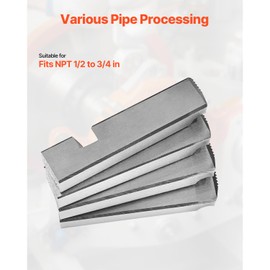 Happybuy 1/2"-3/4" NPT Pipe Threading Dies Set (4-Pack) - High-Speed Steel Right-Hand Cutters for Integrated Pipe Threading Machines