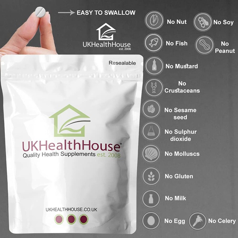 UKHealthHouse Niacin 50mg Tablets - Vitamin B3, Nicotinamide, Suitable for