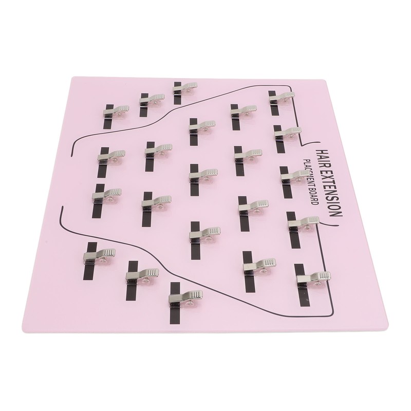 Wig Extension Holder Board Acrylic 22 Stainless Steel Clips Hair