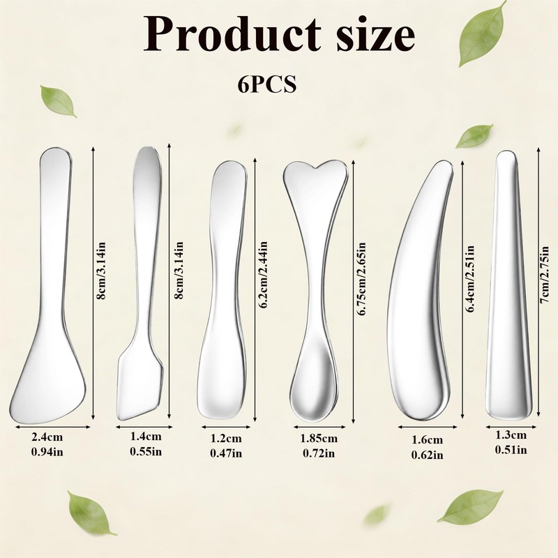 6 Pcs Face Mask Applicator Cosmetic Spatula Skincare Spatula Mini