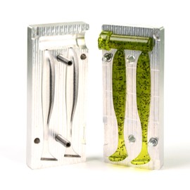 best_nj Soft Plastiс Lure Making Injection Fishing Mold Easy Shiner 4'' Two Cavity (CNC Aluminium)