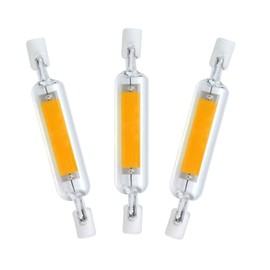 R7S LED Bulb J Type T3 Double Ended Light Bulbs (3 Pack) - 10W 78mm, Equivalent 100W Halogen, 3000K Warm White, 360 Beam Angle Landscape Light