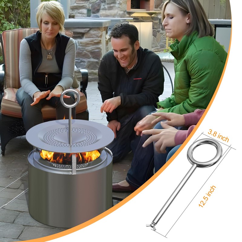 Handle for Solo Stove Heat Deflector, Stainless Steel Accessories for
