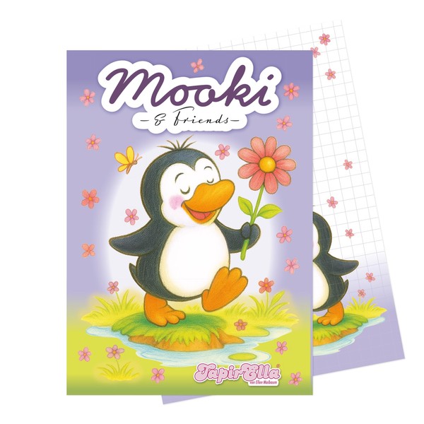 Tapirella Notizblock für Kinder, Schreibblock Mooki & Friends, Freundschaft, Gedanken,