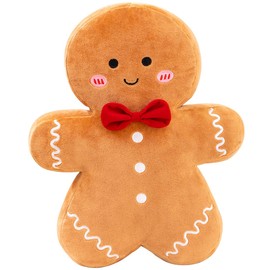 MEZHEN Gingerbread Man Cuddly Toy Plush Toys Cute Gingerbread Man Plush Toy Decorative Cushion Soft Cartoon Plush Gifts for Children Boys Girls