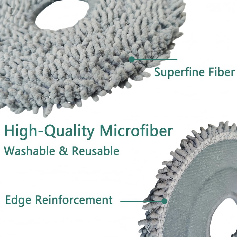 4 Pack Mop Pads for Roborock Q Revo, Qrevo S,