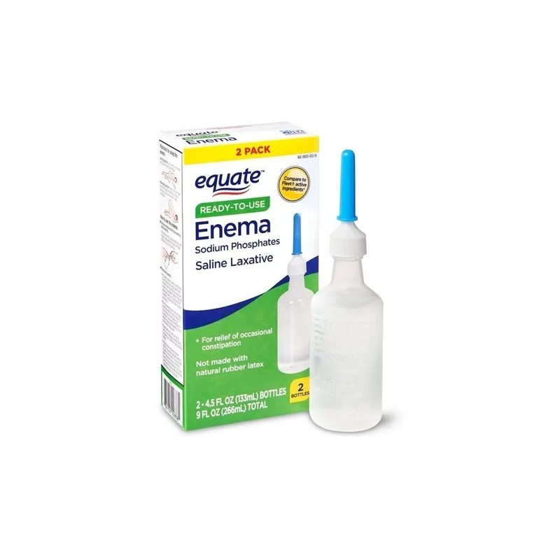 Equate Enema Pack 2 Botellas Desechables 133ml Importado