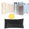 25Pcs Pottery Tools Clay Sculpting Dotting Pens Fondant Ball Stick