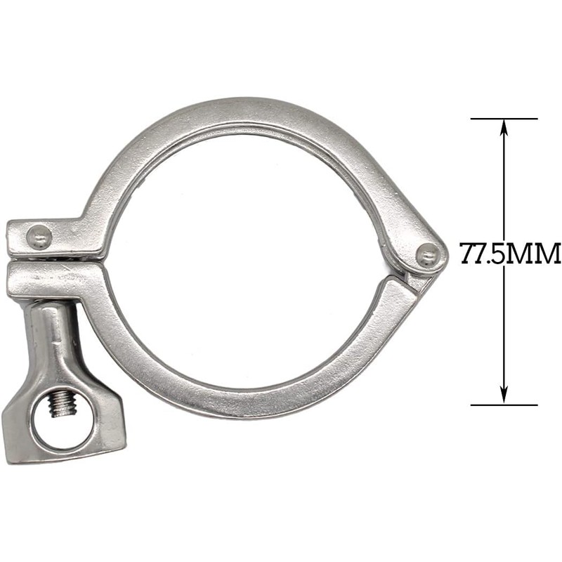 QiiMii Stainless Steel 304 Single Pin Heavy Duty Tri Clamp