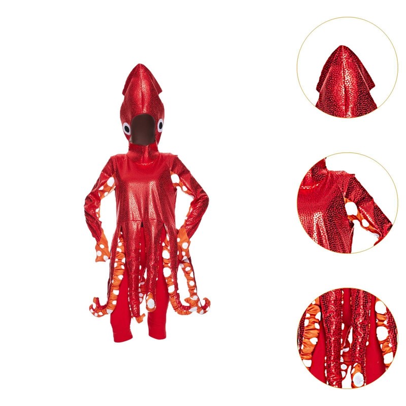 Perfeclan Squid Costume Adults Cosplay Costume Apparel Party Supplies Comfortable