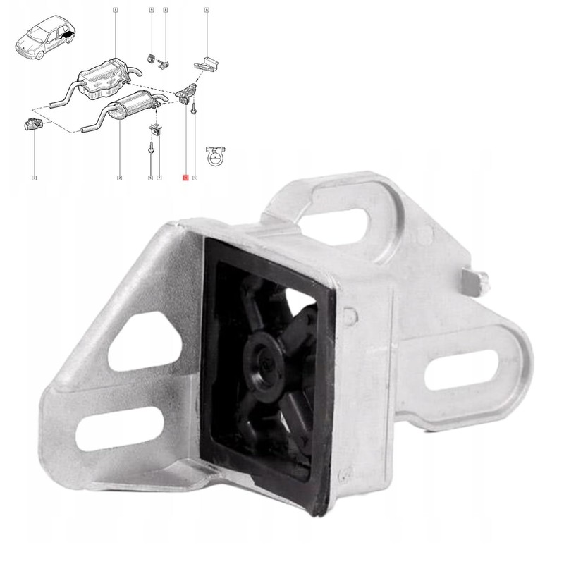 Engine Mount Silent Block Rubber Exhaust Compatible with Renault Kangoo
