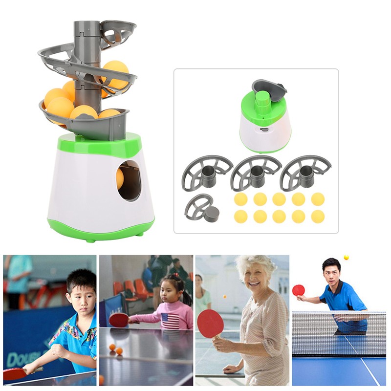 Portable ABS Table Tennis Trainer Ping Pong Ball Automatic Launcher