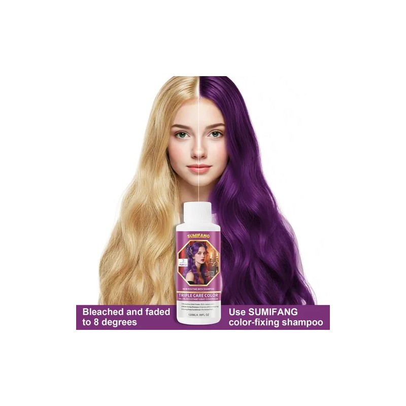 M Shampoo Tinte Sumifang Triple Cuidado 120 Ml Purple D