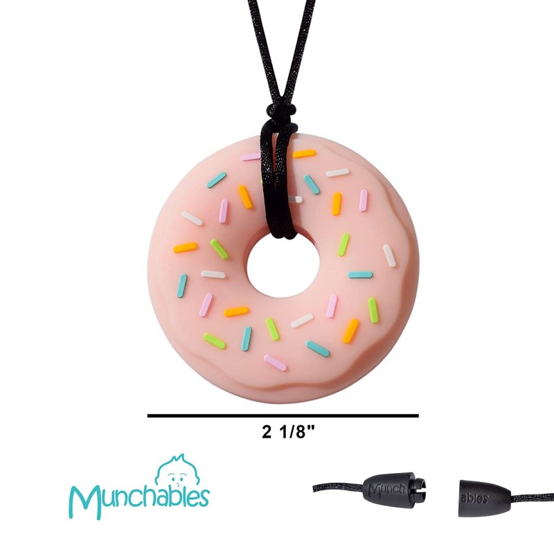 Munchables Donut Chewy Necklace - Sensory Chew Necklace for Boys