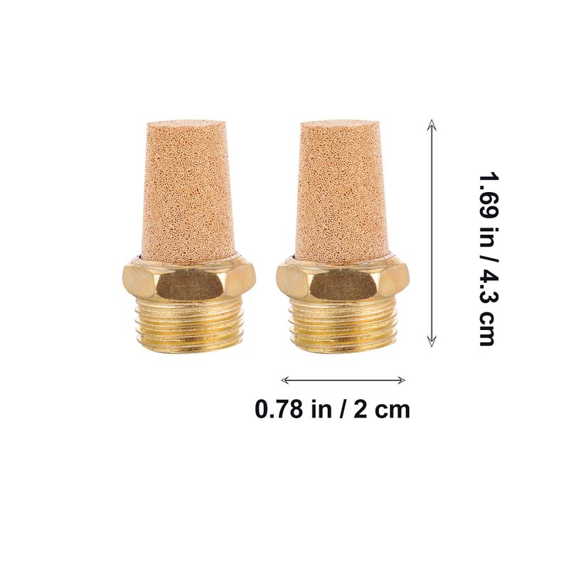 TEHAUX 8pcs Brass , Sintered Bronze Pneumatic - 1/4 Npt