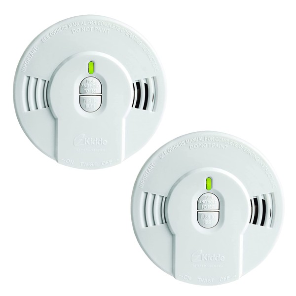 Kidde Smoke Detector, 10-Year Battery, LED Indicators, Replacement Alert, Test-Reset