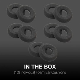 Global Teck Cushions for Plantronics Blackwire Headsets 3210, 3215, 3220, 310, 320, Foam Ear Pads (10pk-Ear Cushions)