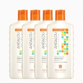 Andalou 안달로우 아르간 오일 시어버터 샴푸 340ml 4개 Andalou Argan Oil Shea Butter Shampoo 340ml 4 Pieces [Argan Oil Shea Butter Shampoo 340ml x 4]