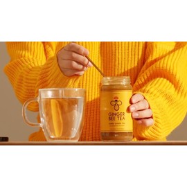 Ginger Bee Honey Tea Concentrate – Real Honey & Ginger Korean style Tea with Lemon | 19 Servings | Naturally Sweet, No Refined Sugar | Immune Support, Throat & Digestive Comfort | Hot or Iced Drink