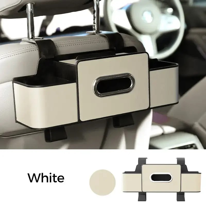 Car Back Seat Organizer for Travel – 4-in-1 ABS Storage