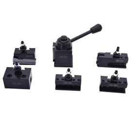 OXA Tool Post Set 250-000 Wedge Type Quick Change Tool Post Set 8 Inch Swing Dia 6Pcs