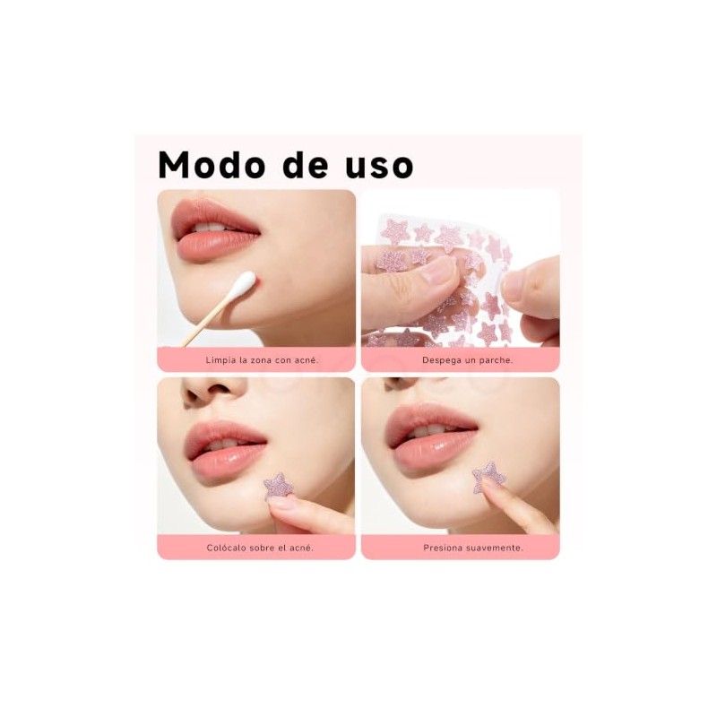 GOKOCO Parches para Acné 306 Pack, Estrella de 6 colores