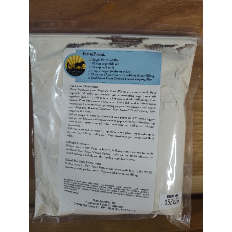 Single Pie Crust Mix ALL NATURAL