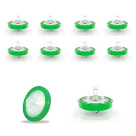 CryoKing 100Pcs Syringe Lab Filter, Sterile PES Hydrophilic Filters, 0.22um Pore Size, 33mm Membrane Diameter for Scientific Laboratory, Individually Packed