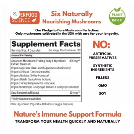 Superfood Science Mushroom Eskimate w/ Sasa Bamboo extract Capsules by Superfood Science 120 caps